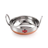Hazel Stainless Steel Kadai with Copper Bottom Premium Heavy Gauge Steel Kadai