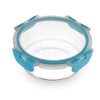 Hazel Borosilicate Glass Round Airtight & Leaf Proof Container 650 Ml