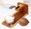 Bmado Traditional Polished Teak Table Top Manual Coconut Scraper Chirava