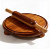 Raxily Chakla Belan for Kitchen Wooden Chakla Belan Set 10 Inch Rolling Board with 12 Inch Belan