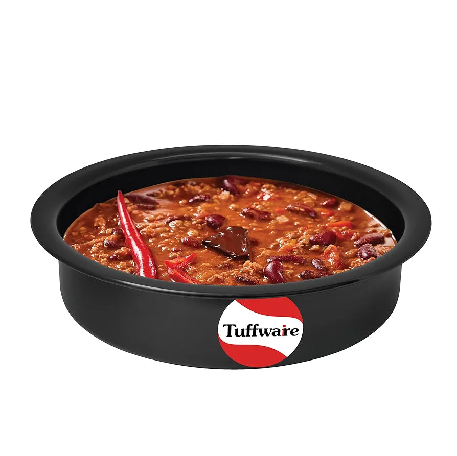 TUFFWARE Hard Anodised Langdi 3MM Thickness, Diameter 11, 1.2L Made With 100% Virgin Aluminium from Hindalco | Energy Efficient | Scratch-Resistant | 1 Unit | 1 Year Warranty,Black