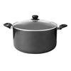 Fackelmann Quartz Nonstick Biryani Pot Handi Casserole Glass Lid 28 Cm Cool Handle Black