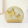 CentraLit Butterfly Pattern Napkin Holder for Dining Table Tissue Paper Stand for Kitchen Home Office Gold Colour