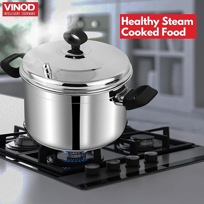 Vinod Classic Stainless Steel Idli Maker Cooker - 4 Deeper Plates | 16 Idlis