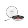 Prabha Tri-Ply Stainless Steel Hexa Cube Fry Pan Non Stick Coating Food-Grade Steel 24cm 1.6L