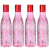 Urbane Home BPA-Free Plastic Water Bottle | Leak Proof | Pack of 4 | Pink
