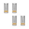 Femora Metallic Clear Glass Kitchen Storage Jar | 1300 Ml | Set of 4