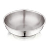 Allo Triply Stainless Steel Tasla Ideal Tasla for Curry Stir-Fry Deep-Fry Kadhai 20cm 1.5 litres