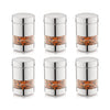 Human Hydro Stainless Steel Storage Containers - Set of 6 (500ml Each)