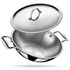 Stahl Artisan Triply Stainless Steel Kadhai With Lid, Kadai for Cooking | Induction & Gas Stove Compatible | 2.4 L | 24 Cm