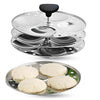 Vinod Premium Stainless Steel 4 Idli Plates - 16 Idlis/Idli Stand for 5 Litre and bigger Pressure Cooker