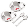 Hazel Stainless Steel Serving Bowls Set With Spoon Serving Bowls For Snacks