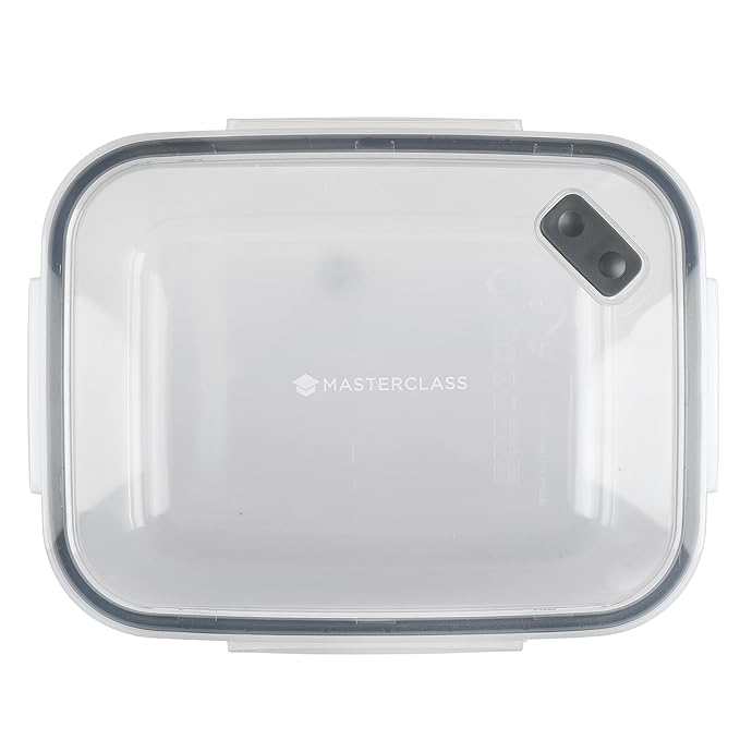 MasterClass Premium Eco-Snap Recycled Plastic Airtight Food Storage Container with Lid - 800 ml