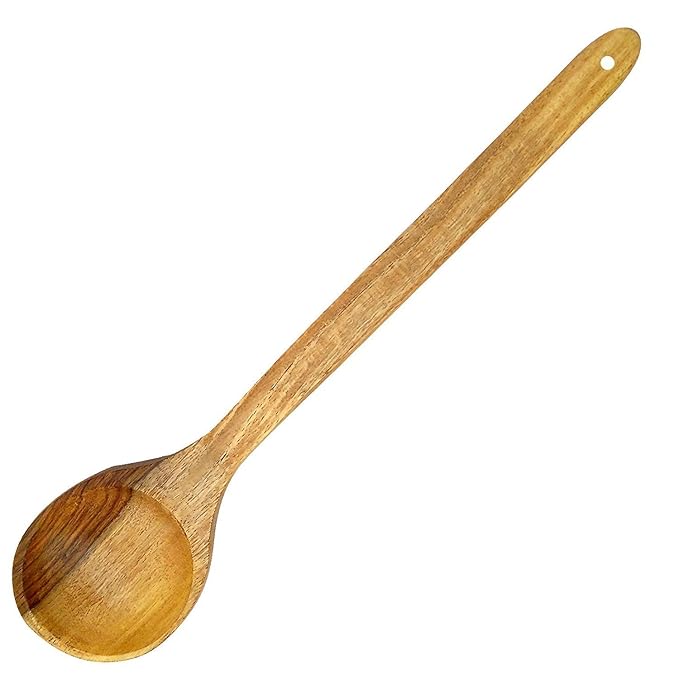 Parage Handmade Wooden Non-Stick Serving and Cooking Spoon Kitchen Tools | Set of 5| Brown