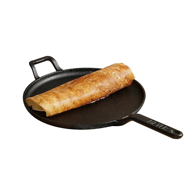 Meyer Pre-Seasoned Cast Iron Flat Dosa|Roti|Chapati Tawa Pan with Stic ...