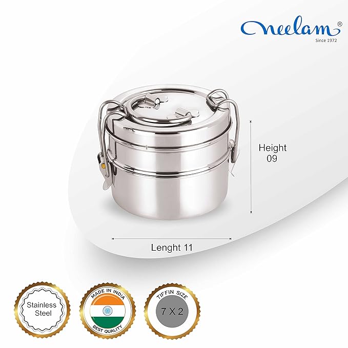 Neelam Clipper Stainless Steel Tiffin Box Set - 290 gms