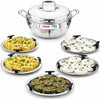 Vinod Platnium Triply Stainless Steel Multi kadai,Idli,Momo, Dhokla & Patra