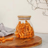 Femora Kitchen Storage Jars Borosilicate Glass With Wooden Lid Air Tight Jar | 450 Ml | Pack of 6