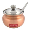 Hazel Ghee Pot with Spoon 150 ml Copper Coated Stainless Steel Ghee Container for Kitchen