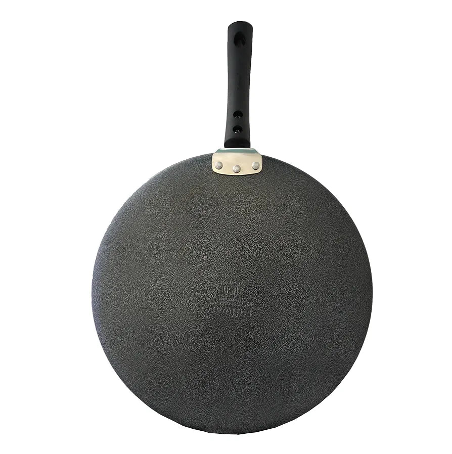 Tuffware Aluminium Non Stick Dosa Tawa - 28 cm | Flat Bottom Tawa | 5 mm Extra Thick | 3 Layer Non Stick Coating | Metal Spoon Friendly | Gas Base - 1 Year Warranty