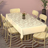 Kuber Industries 60x90 Inches Net Durable Dining Table Cover 6 Seater Light Cream cover