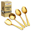 Axiom Stainless Steel Golden Serving Tools Set 4 Piece Heavy Gauge Non-Stick