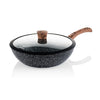 Westinghouse Black Marble Series Wok 30 cm Non-Stick Coating Forged Aluminium Pan Black