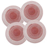 Spatlus Jute Placemats Set of 4 Heat Resistant Round Place Mats Natural Dining Table Red