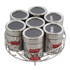 Hazel Stainless Steel Masala Container Boxes for Kitchen with 7 Spoons Small Container for Spices