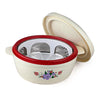 Cello Roti Plus Insulated Stainless Steel Casserole with Lid 2500ml Red Hot Pot Box with Inner