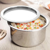 Savya Home Triply Stainless Steel Tope Patila With Lid Handi Casserole With Lid 3l 20 Cm Diameter