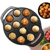 Solara Pre Seasoned Cast Iron Paniyaram Pan 12 Cavities 8 Inch 20 cm Appam Patra
