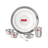 Hazel Stainless Steel Dinner Set of 6 Pieces Dinner Set Steel