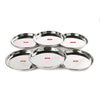Sumeet Stainless Steel Heavy Gauge Deep Wall Snack Plates 24.3cm Set of 6 pcs