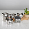 Sumeet Heavy Gauge Stainless Steel Square Bowl Set of 6pc 200 ml Each Silver