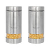 Femora Metallic Clear Glass Kitchen Storage Jar | 1300 Ml | Set of 2