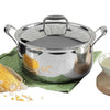 Vinod Platinum Triply Stainless Steel Saucepot with Lid - 8 Litre, 30 cm | 2.5mm Thick | SAS Bottom | Biryani Pot