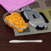 Femora Borosilicate Glass Rectangle Black Container With Dectahable & Break Free Lid | 620 Ml | Microwave Safe