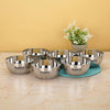 Sumeet Heavy Gauge Stainless Steel Big Size Apple Bowl 6 Pc 550 ml Each Silver