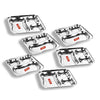 Sumeet Stainless Steel 3 in 1 Pav Bhaji Plate Plate 24.5cm Dia Set of 6pc