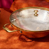 P-TAL Brass Kadhai with Glass Lid (Round Base)