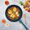 Solara Non Stick Frying Pan 24cm Granite Omlette Egg Pan Induction & Gas Fry Pan Bezel Colour