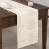Blocks Of India Printed Cotton Table Runner for Center Dining Table Gold Pine Tree