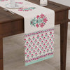 Blocks Of India Cotton Hand Block Printed Table Runner For Center Dining Table Pink Mughal Medium