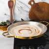 P-TAL Brass Dosa Tawa with Insulated Handles | Naturally Non-Stick | Teflon Free