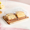 Nestasia Acacia Wood Bread Box with Transparent Cloche 22cm | Bread Storage | Counter Display