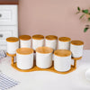 Nestasia Airtight Ceramic Jar Set of 9 with Stand | Decorative Spice Jars | Kitchen Storage