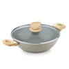 Bergner Naturally Ceramic 24cm 2.5L Kadai Induction Bottom (BGIN-6190)