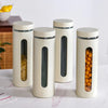 Nestasia Beige Tall Kitchen Storage Canister Set of 4 (2000ml) | Airtight | BPA Free