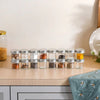 Nestasia Glass Storage Jars with Lid Set of 16 (50ml) | Mini Spice Jars | Airtight